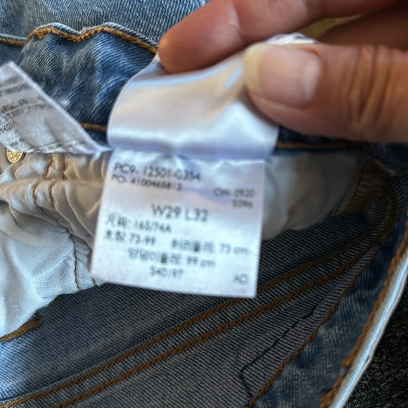 Levi’s 501 blue jeans W29 L32 5 button front distressed 💕 - Picture 6 of 6